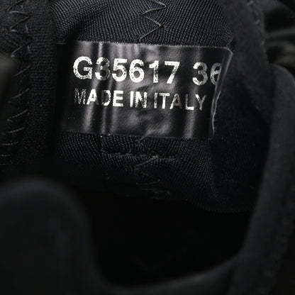 Chanel Velvet Calfskin Mixed Fibers CC Sneakers 36.5 Black 8 of 9