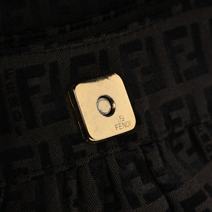 Fendi Zucchino Mini Chef Shoulder Bag Tobacco Moro Black 12 of 12