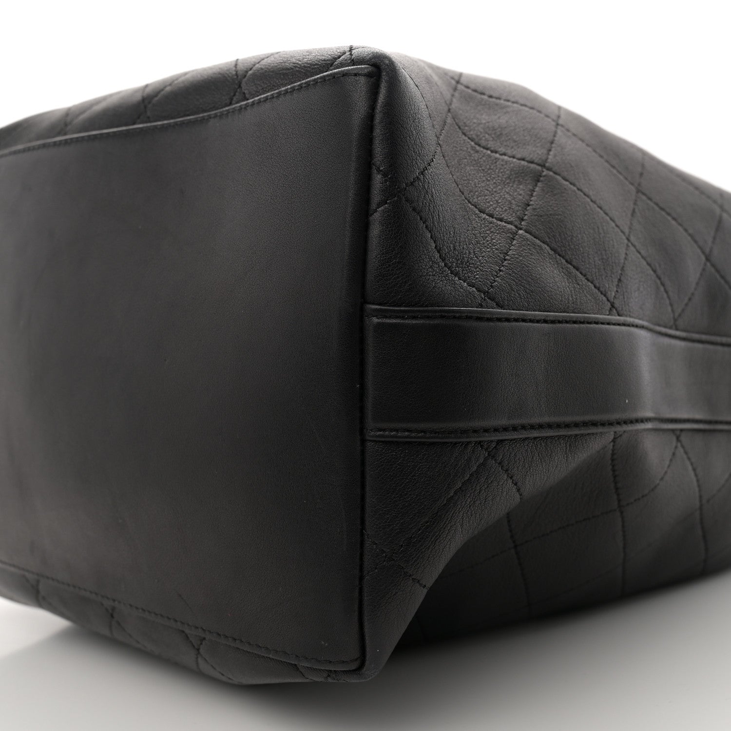 Chanel Calfskin Quilted Small On My Shoulder Drawstring Bag Black 10 of 11