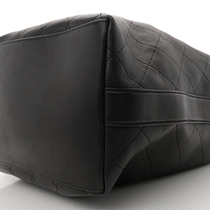 Chanel Calfskin Quilted Small On My Shoulder Drawstring Bag Black 10 of 11