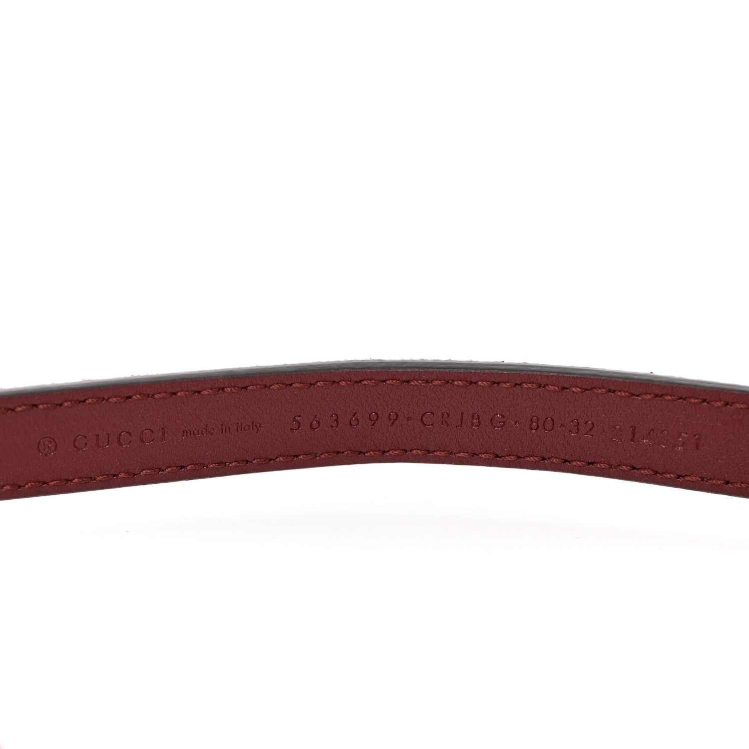 Gucci Suede Icaro Plaque Interlocking G 15mm Belt 80 32 Red 5 of 5