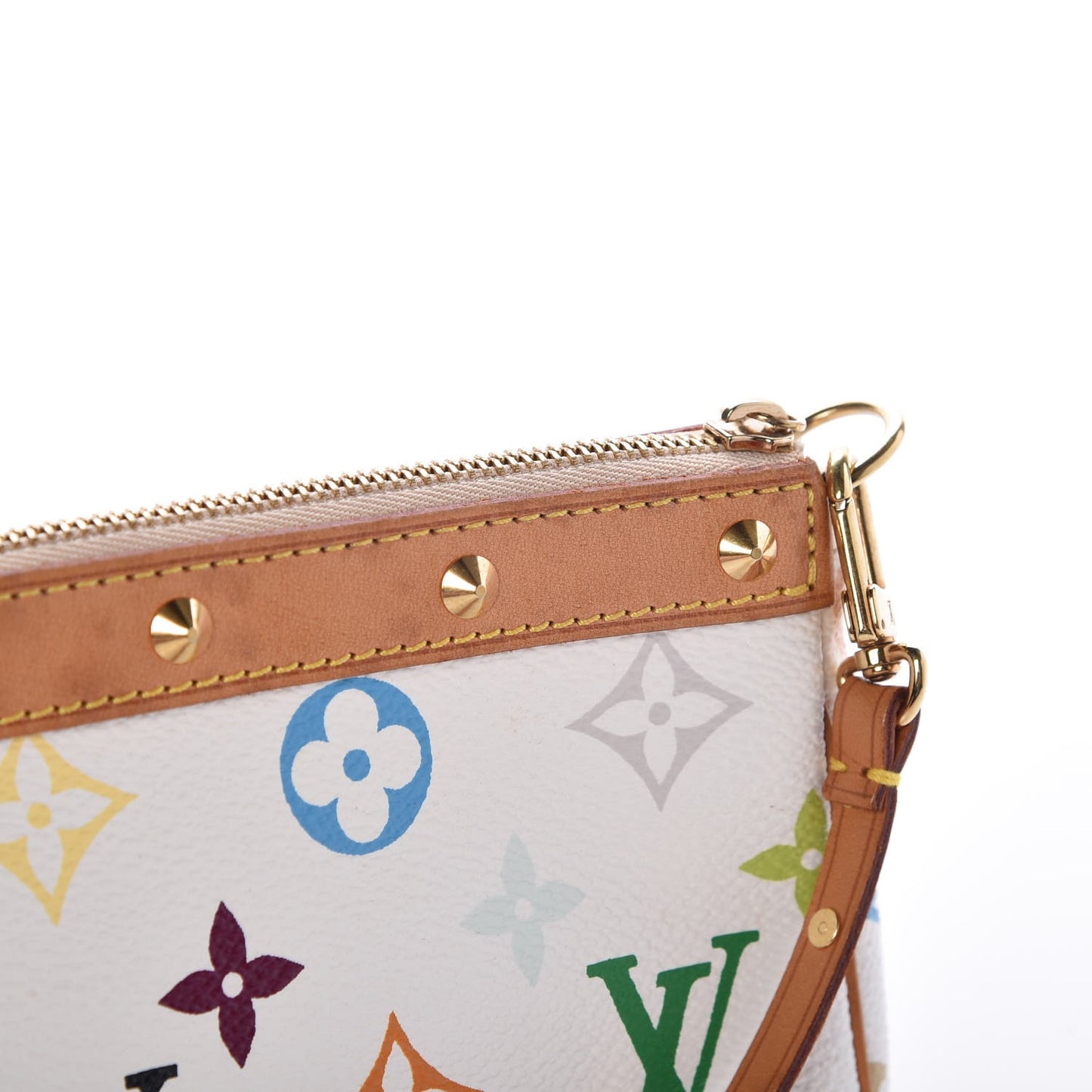 Monogram Multicolor Pochette Accessories White