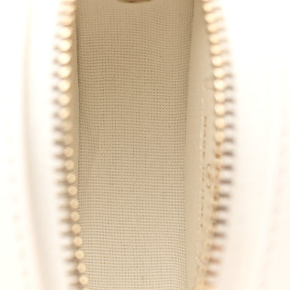 Chanel Tweed Quilted Round Filigree Pouch With Chain White Black 5 of 7