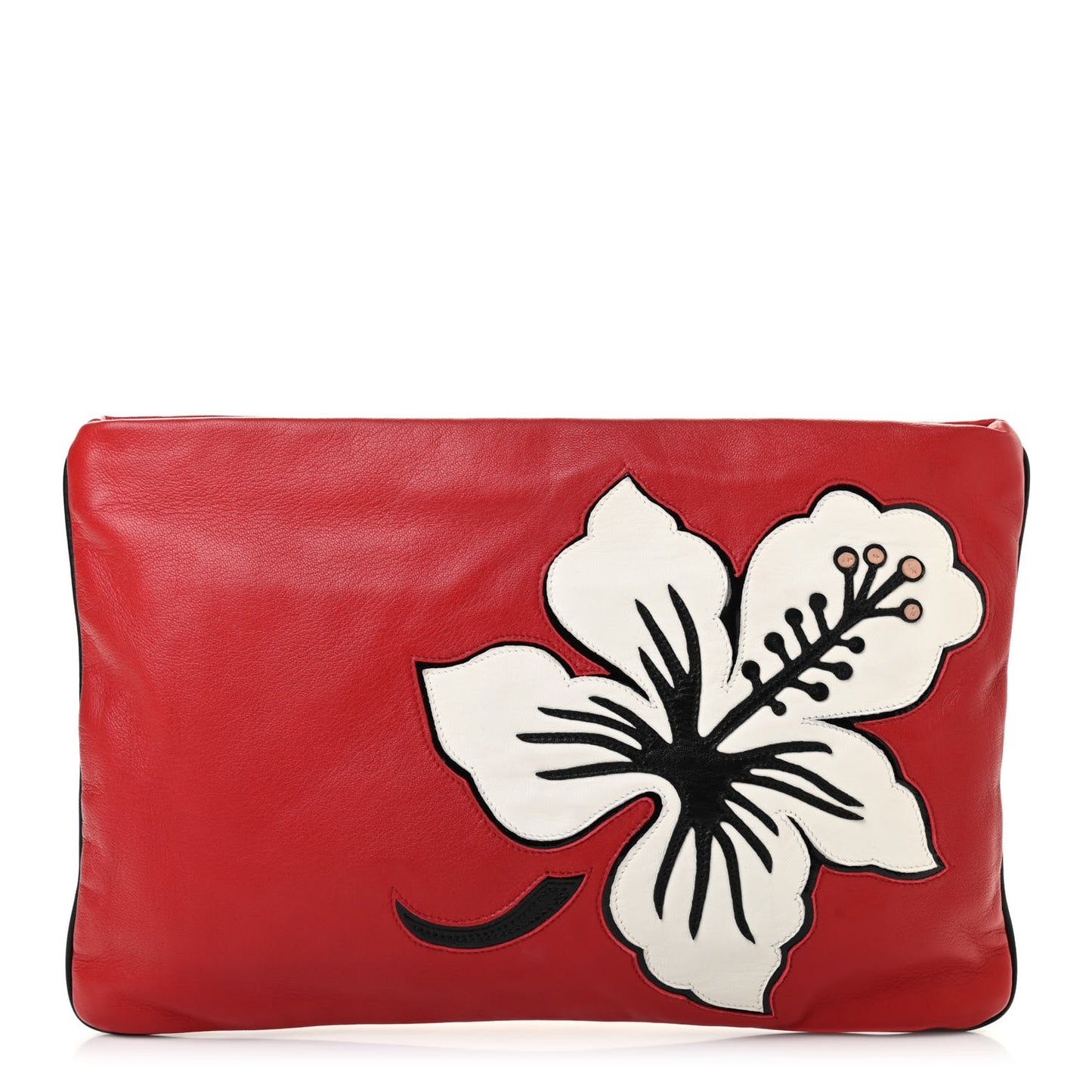 Nappa Zip Pouch Fuoco