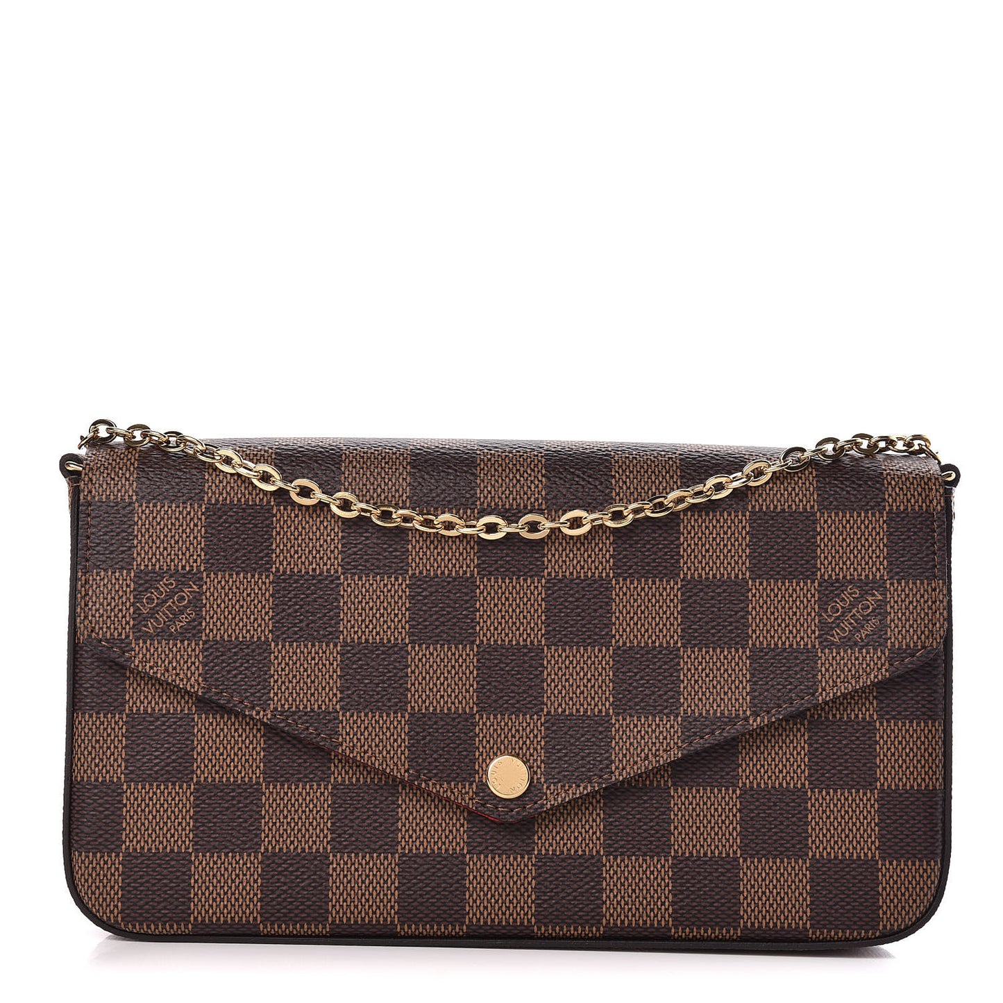 Damier Ebene Pochette Felicie Chain Wallet