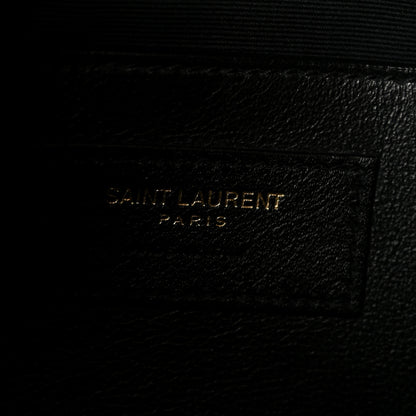 Saint Laurent Crinkled Calfskin Matelasse Monogram Baby Niki Chain Satchel Black 7 of 11