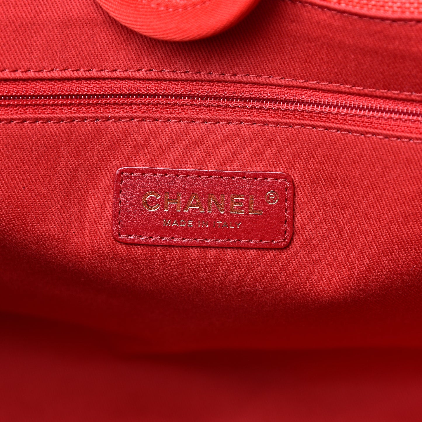 Mixed Fibers Striped Small Deauville Tote Red