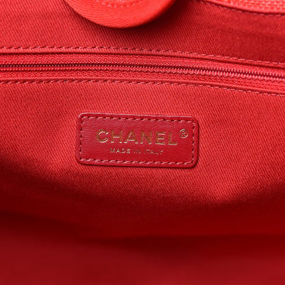 Chanel Mixed Fibers Striped Small Deauville Tote Red 6 of 11