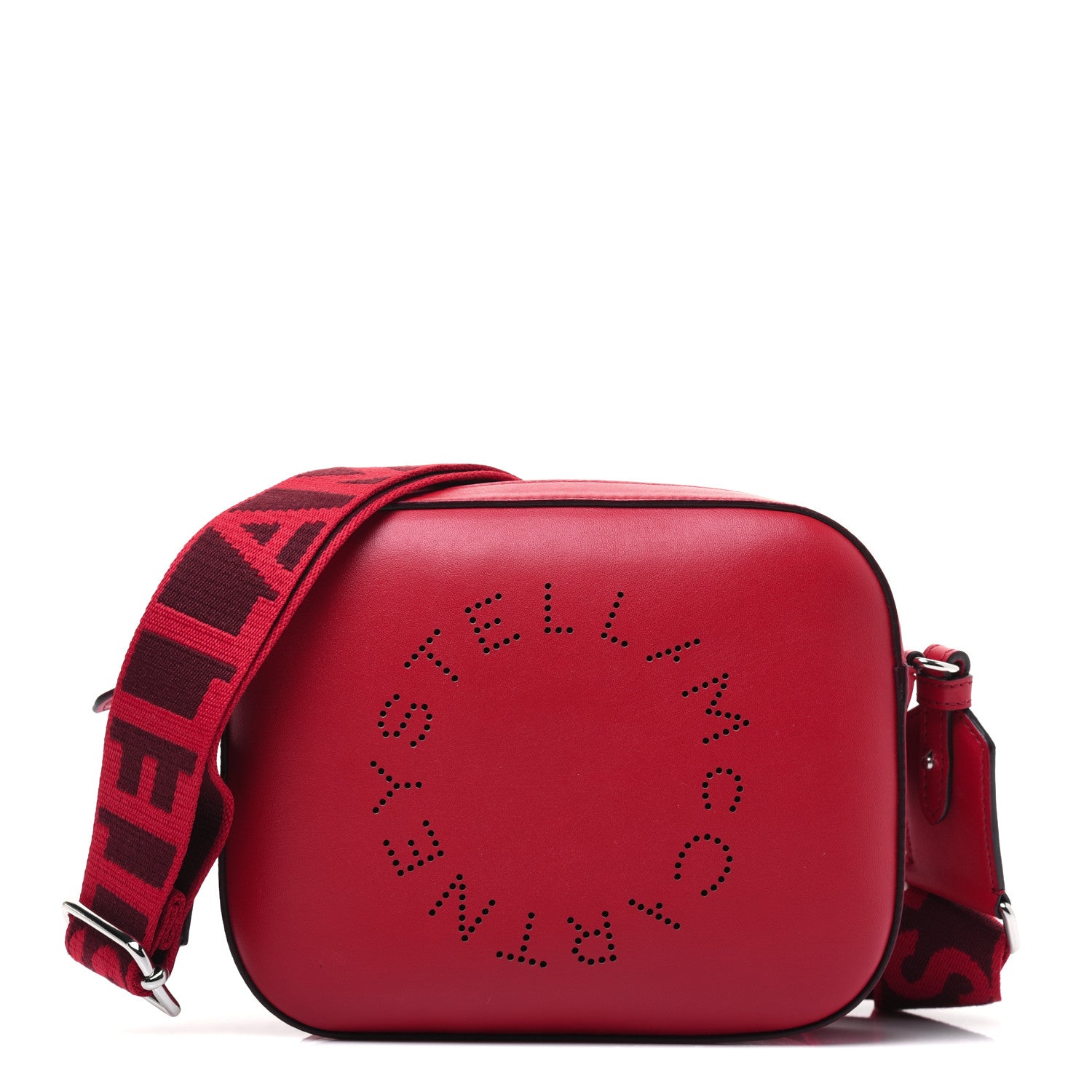 Stella McCartney Eco Alter Nappa Perforated Logo Mini Bag Red Amore 1 of 13
