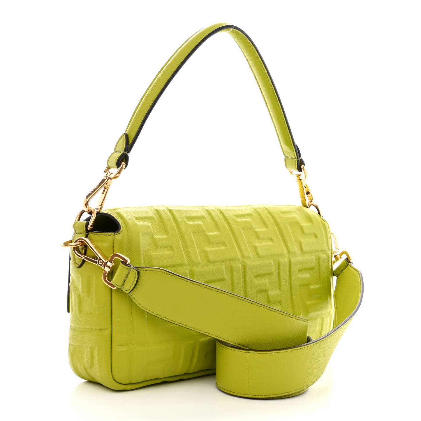 Nappa FF 1974 Embossed Baguette Wasabi