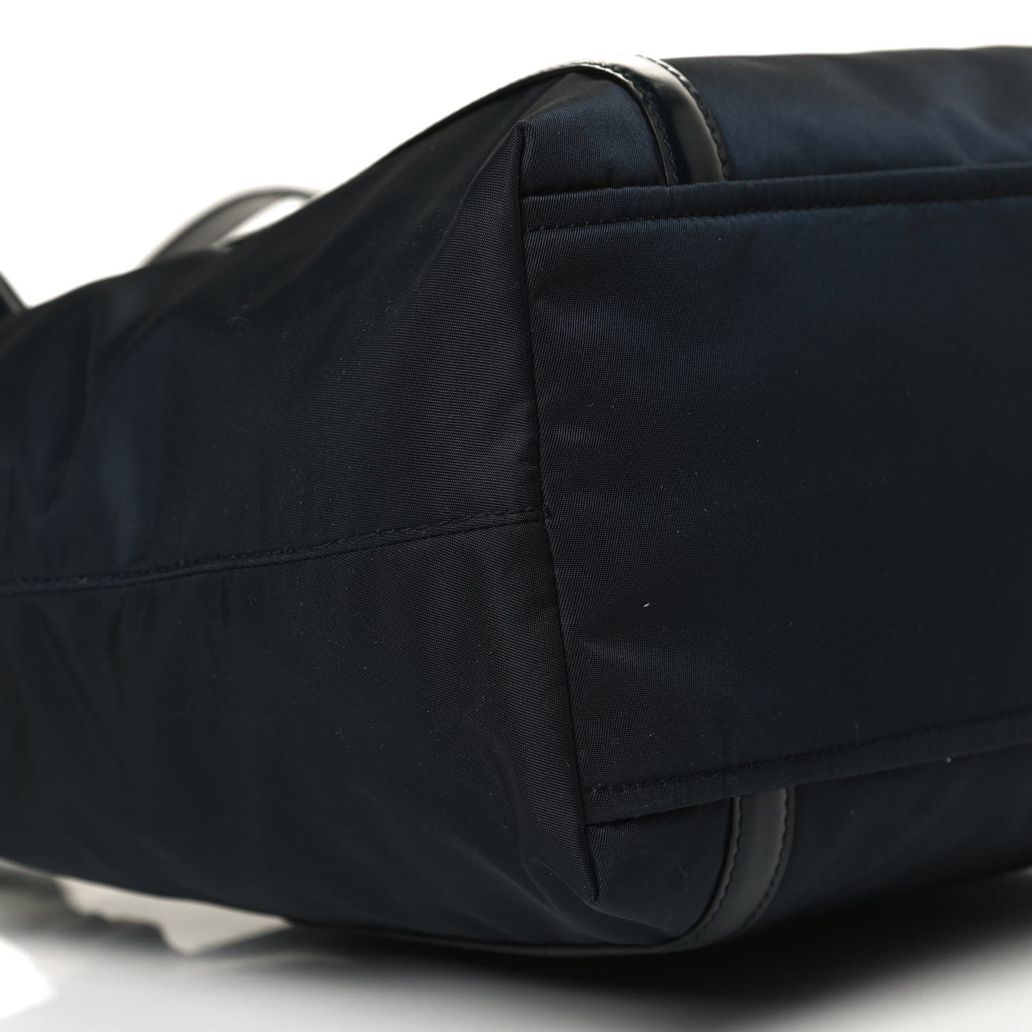 Tessuto Nylon Spazzolato Tote Bleu