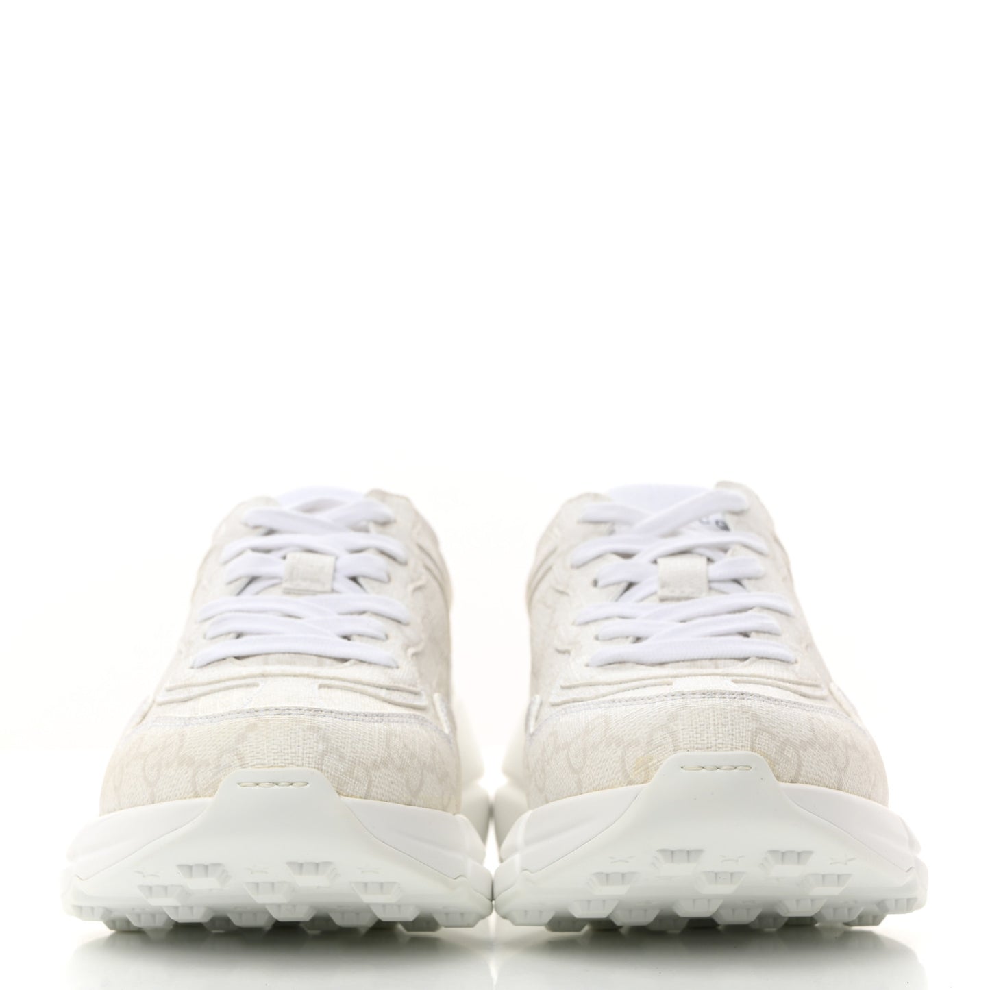 GG Supreme Monogram Womens Rhyton Sneakers 36.5 White