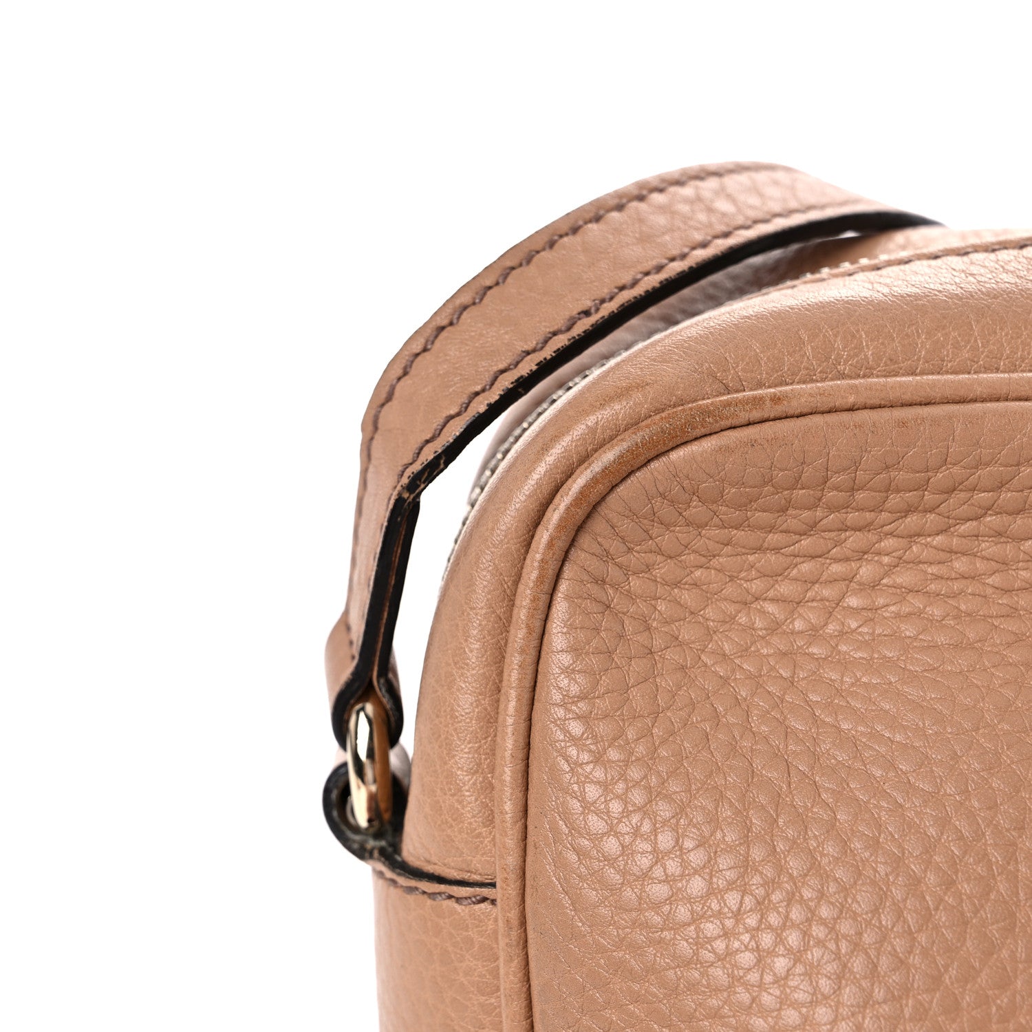 Gucci Pebbled Calfskin Small Soho Disco Bag Camelia 11 of 21