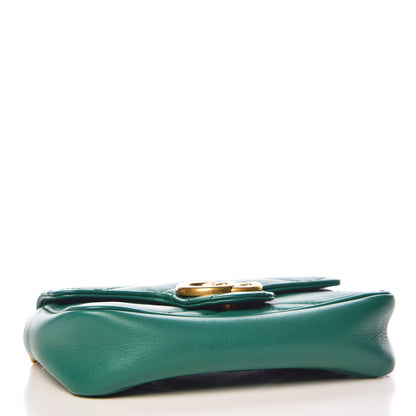 Gucci Calfskin Matelasse Super Mini GG Marmont Shoulder Bag Emerald Green 4 of 10