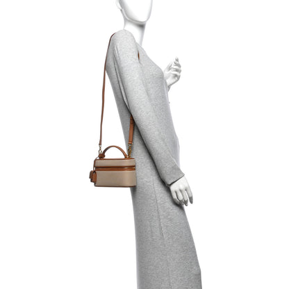 Saint Laurent Canvas Calfskin Mini Gaby Vanity Case  Desert Dust Brick 2 of 10