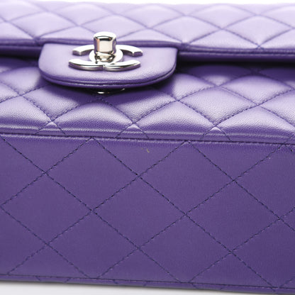 Chanel Lambskin Quilted Medium Double Flap Purple 11 of 16