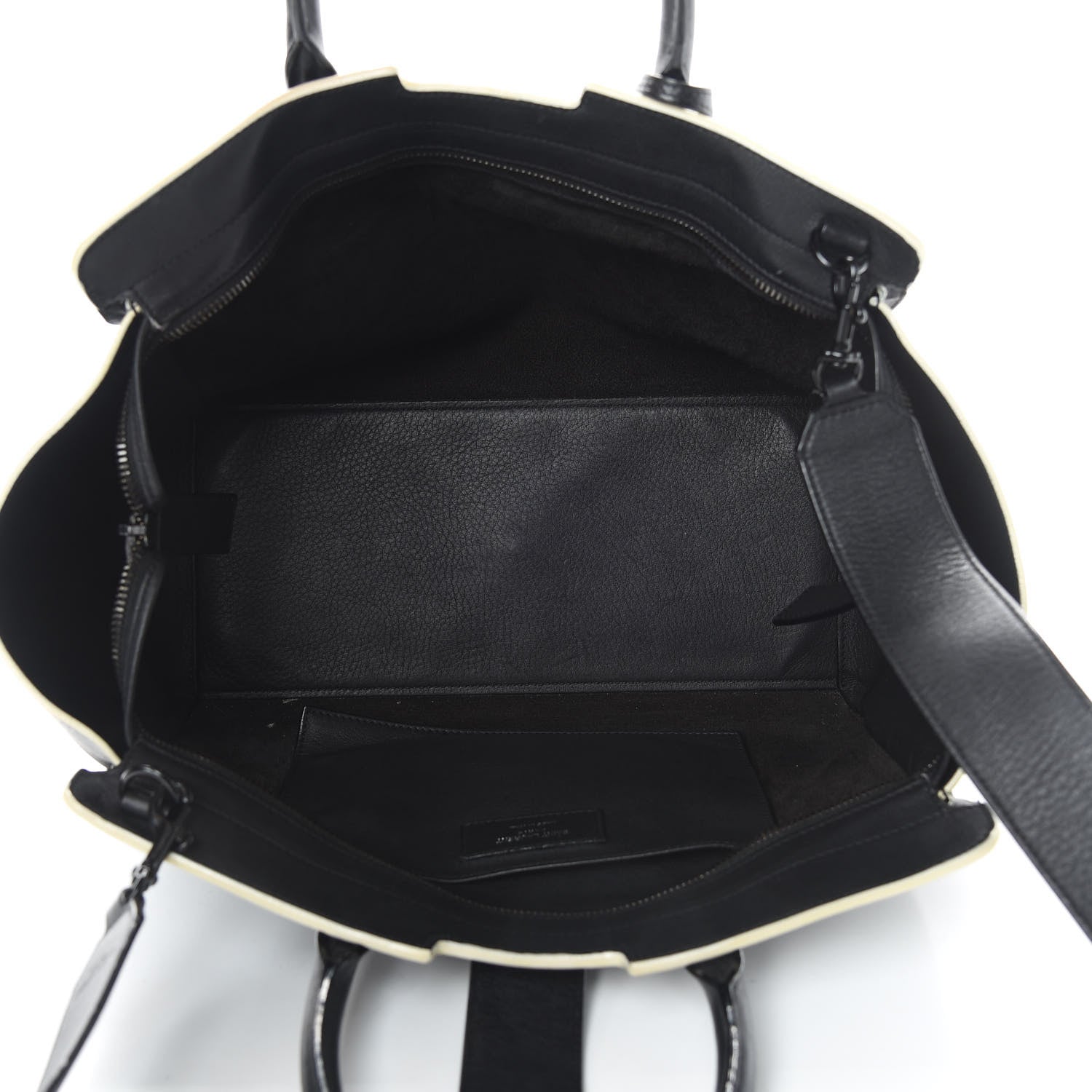 Saint Laurent Calfskin Small Monogram Downtown Cabas Black White 6 of 17