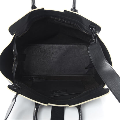 Saint Laurent Calfskin Small Monogram Downtown Cabas Black White 6 of 17