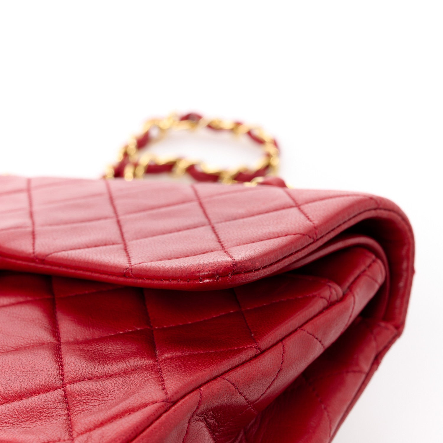 Chanel Lambskin Quilted Small Double Flap Red 16 of 17