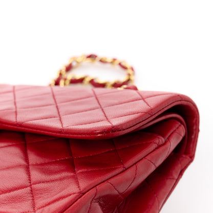 Chanel Lambskin Quilted Small Double Flap Red 16 of 17