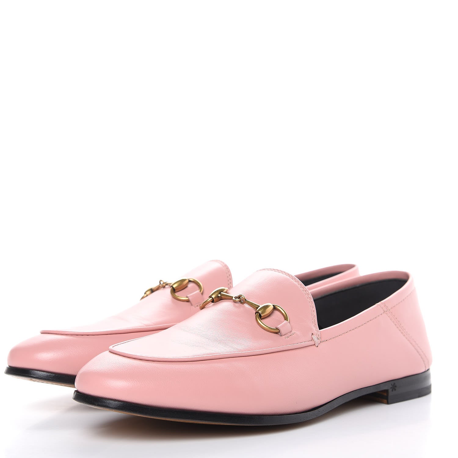 Gucci Lambskin Womens Brixton Horsebit Loafers 37.5 Perfect Pink 3 of 10