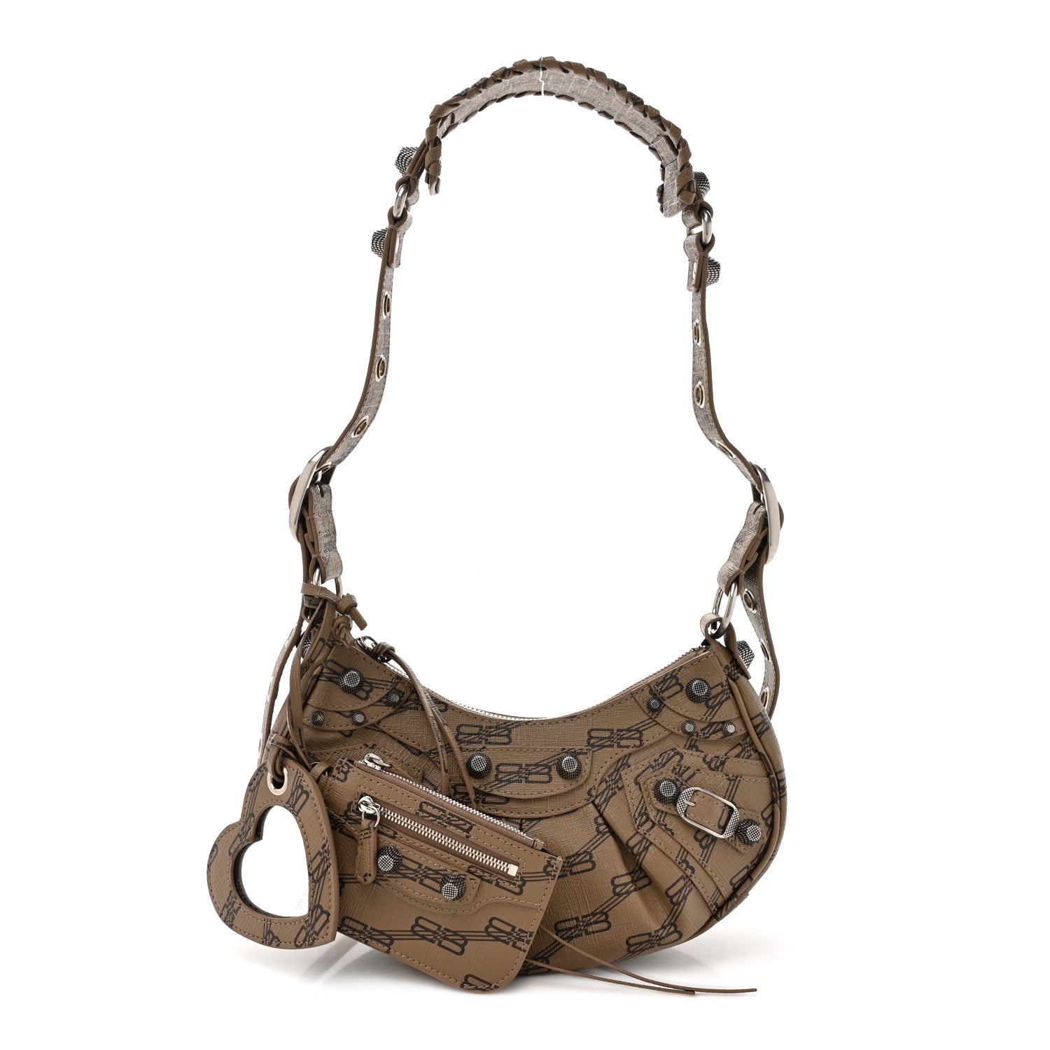 Balenciaga Coated Canvas BB Monogram Le Cagole Shoulder Bag XS Beige Brown 1 of 10