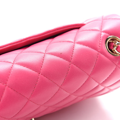 Chanel Lambskin Quilted Mini Rectangular Flap Pink 9 of 10