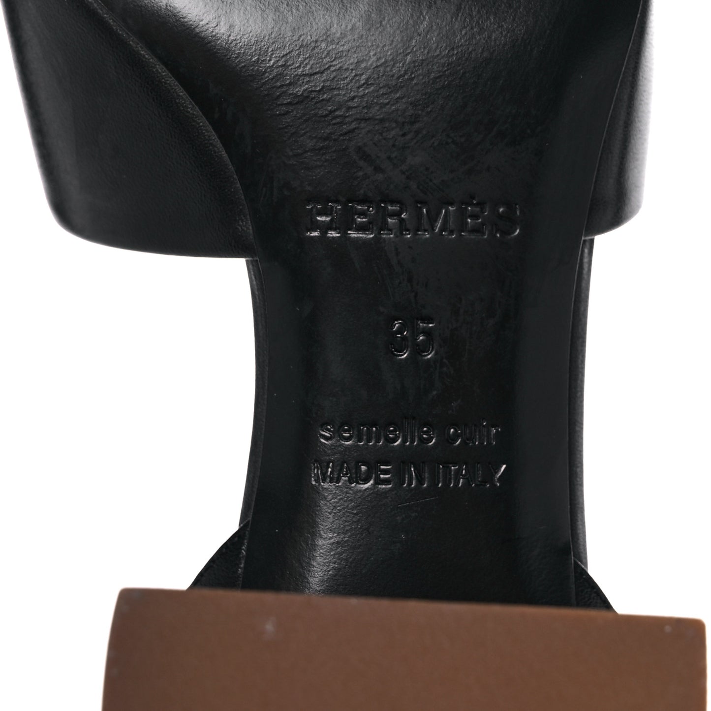 Calfskin Anne Sandals 35 Black