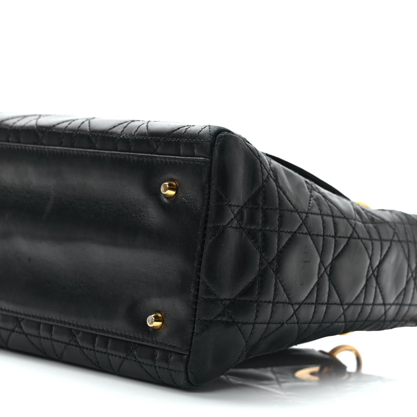 Lambskin Cannage Medium Lady Dior Black