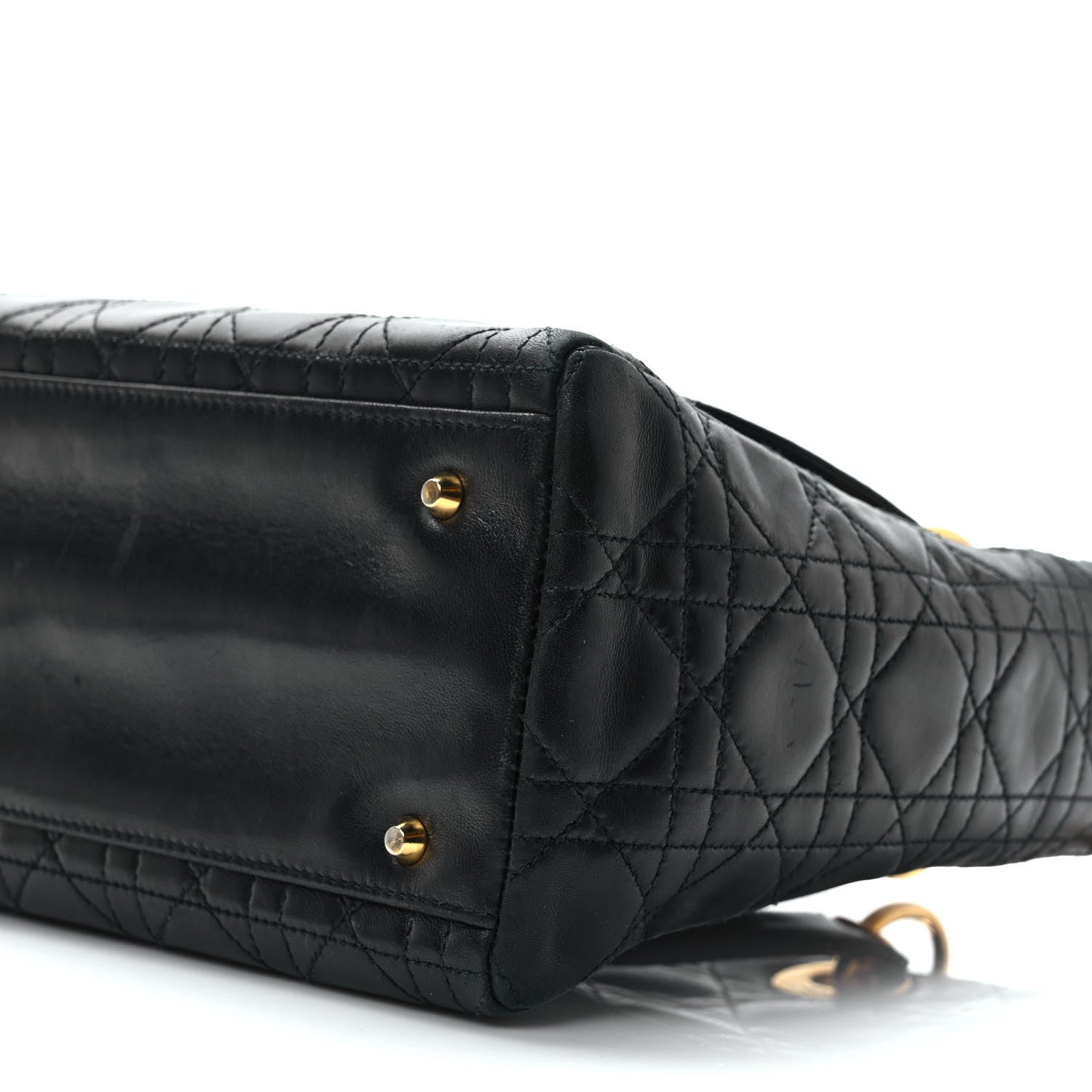 Christian Dior Lambskin Cannage Medium Lady Dior Black 8 of 10