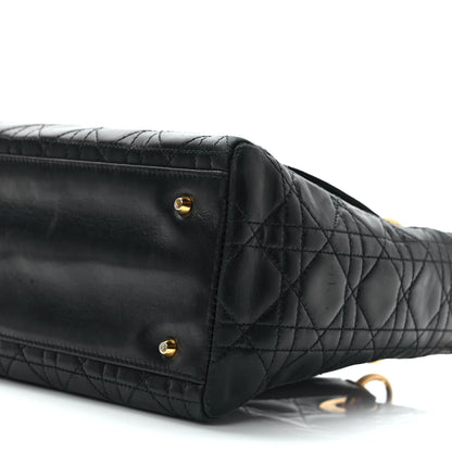 Christian Dior Lambskin Cannage Medium Lady Dior Black 8 of 10