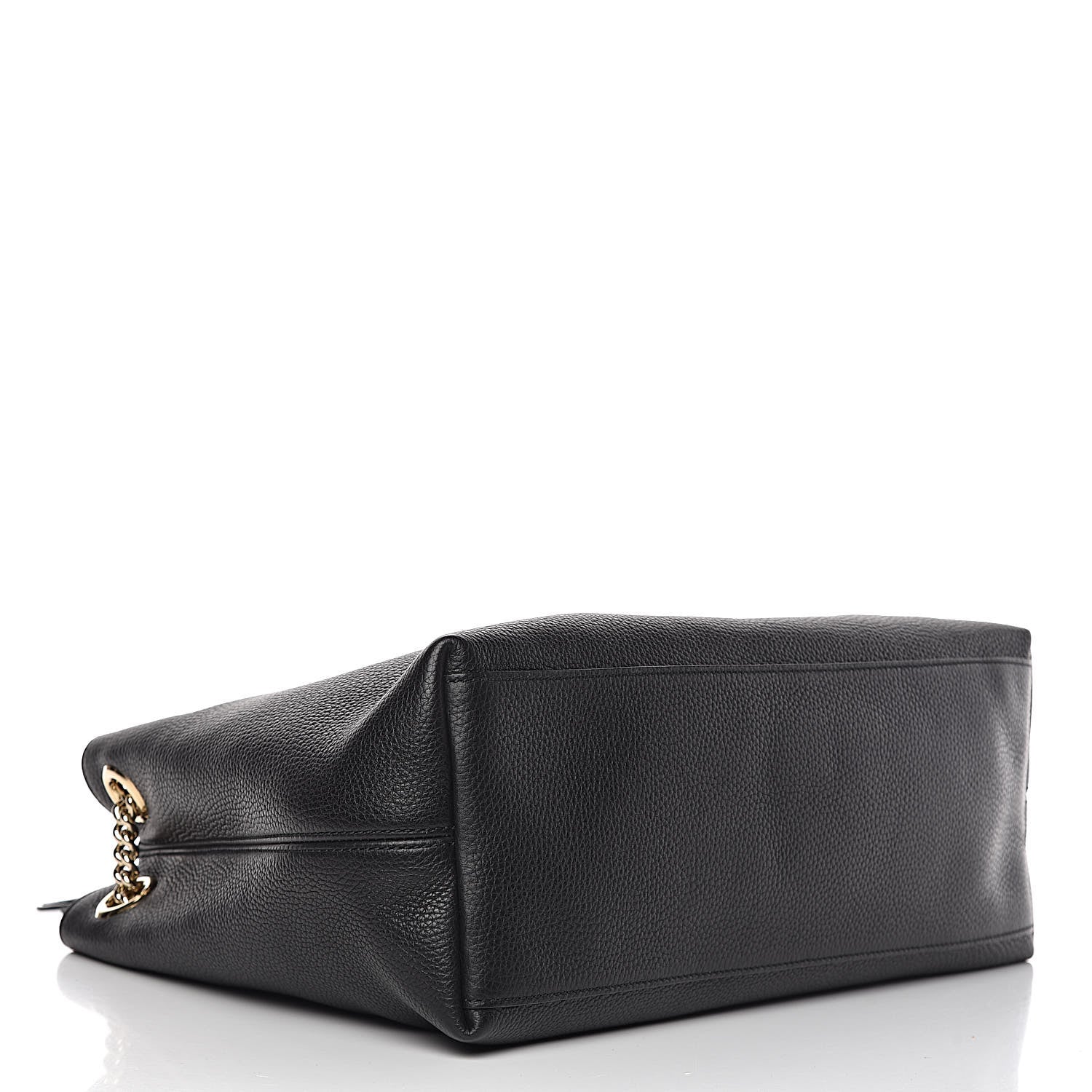 Gucci Pebbled Calfskin Medium Soho Chain Shoulder Bag Black 4 of 12
