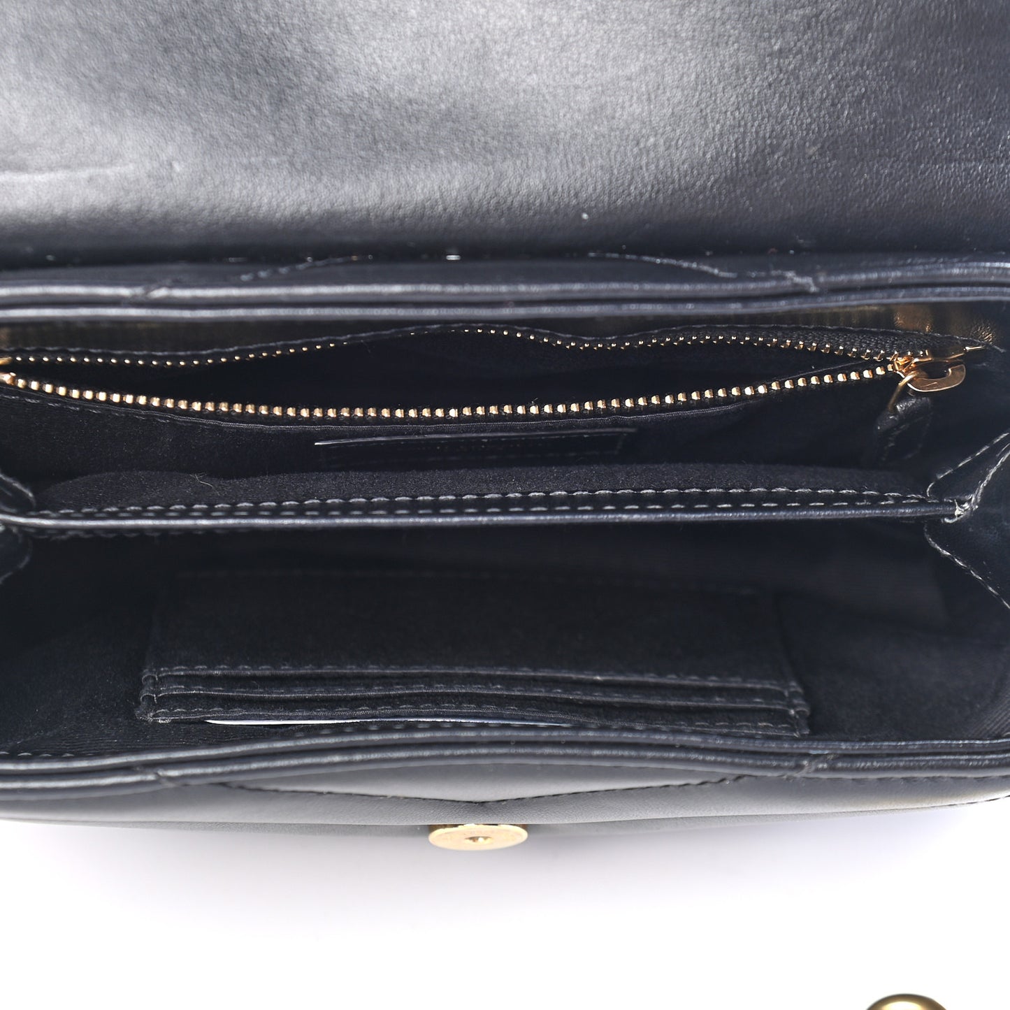 Calfskin Y Quilted Monogram Toy Loulou Crossbody Bag Black