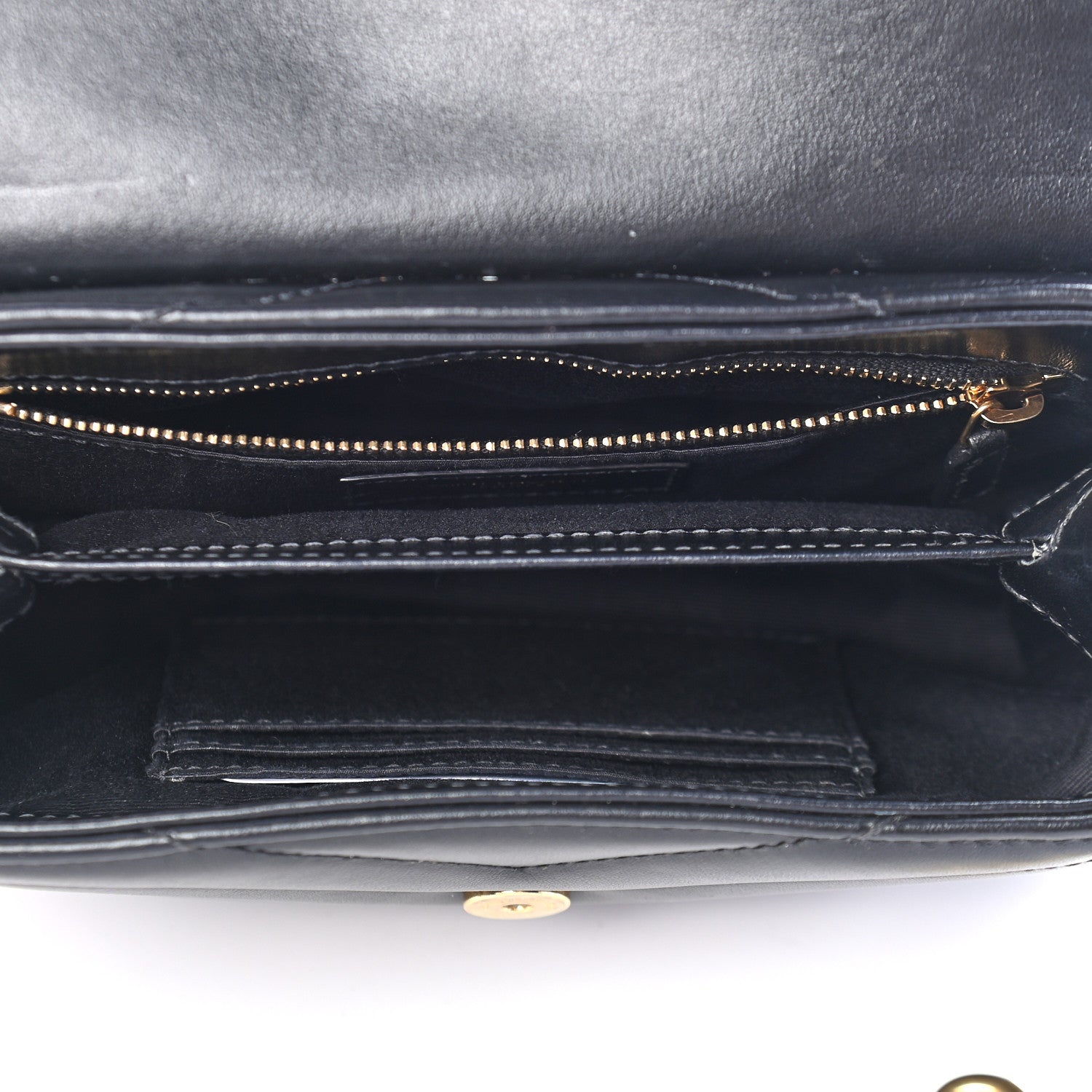 Saint Laurent Calfskin Y Quilted Monogram Toy Loulou Crossbody Bag Black 5 of 9