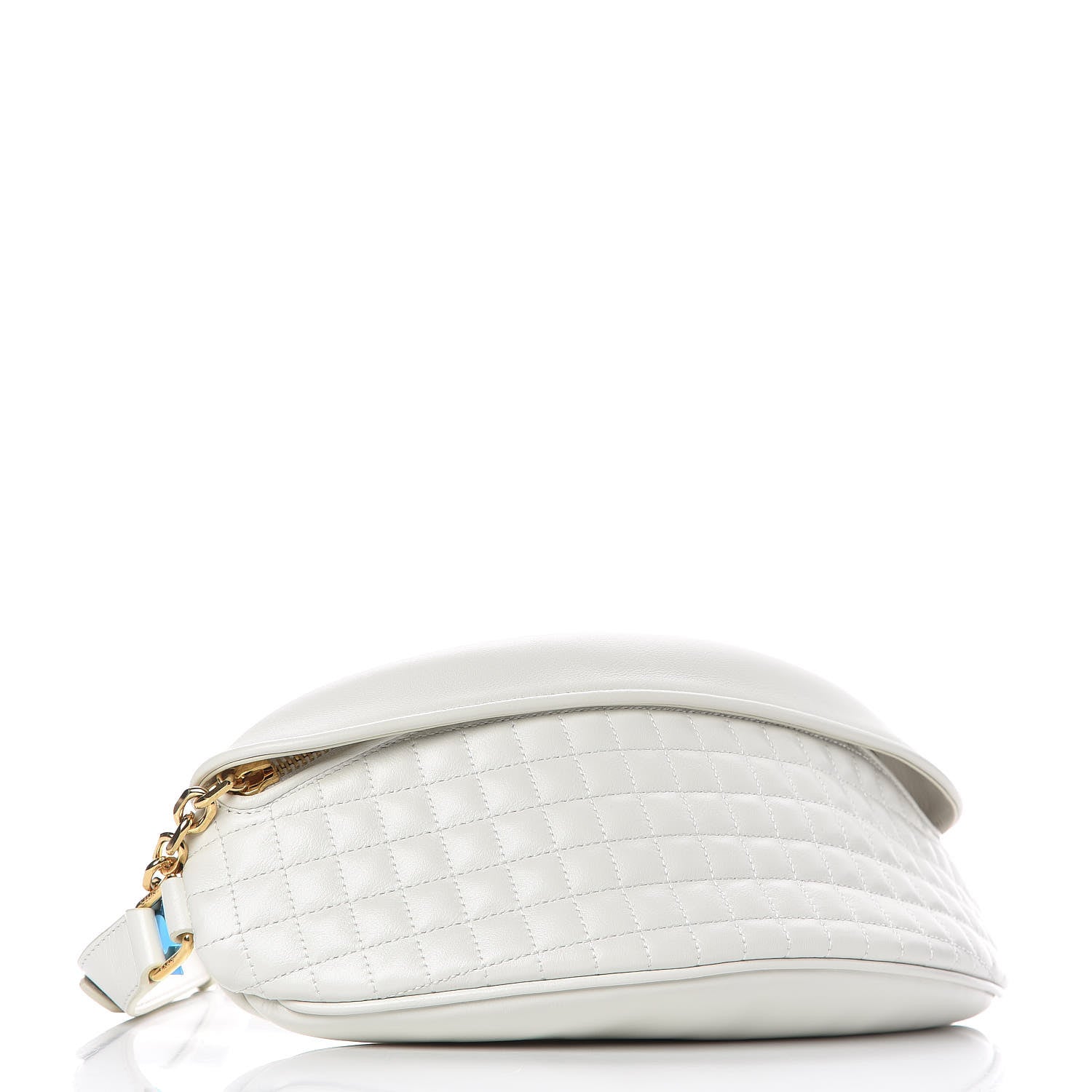 Celine Calfskin Quilted C Charm Belt Bag White 4 of 9