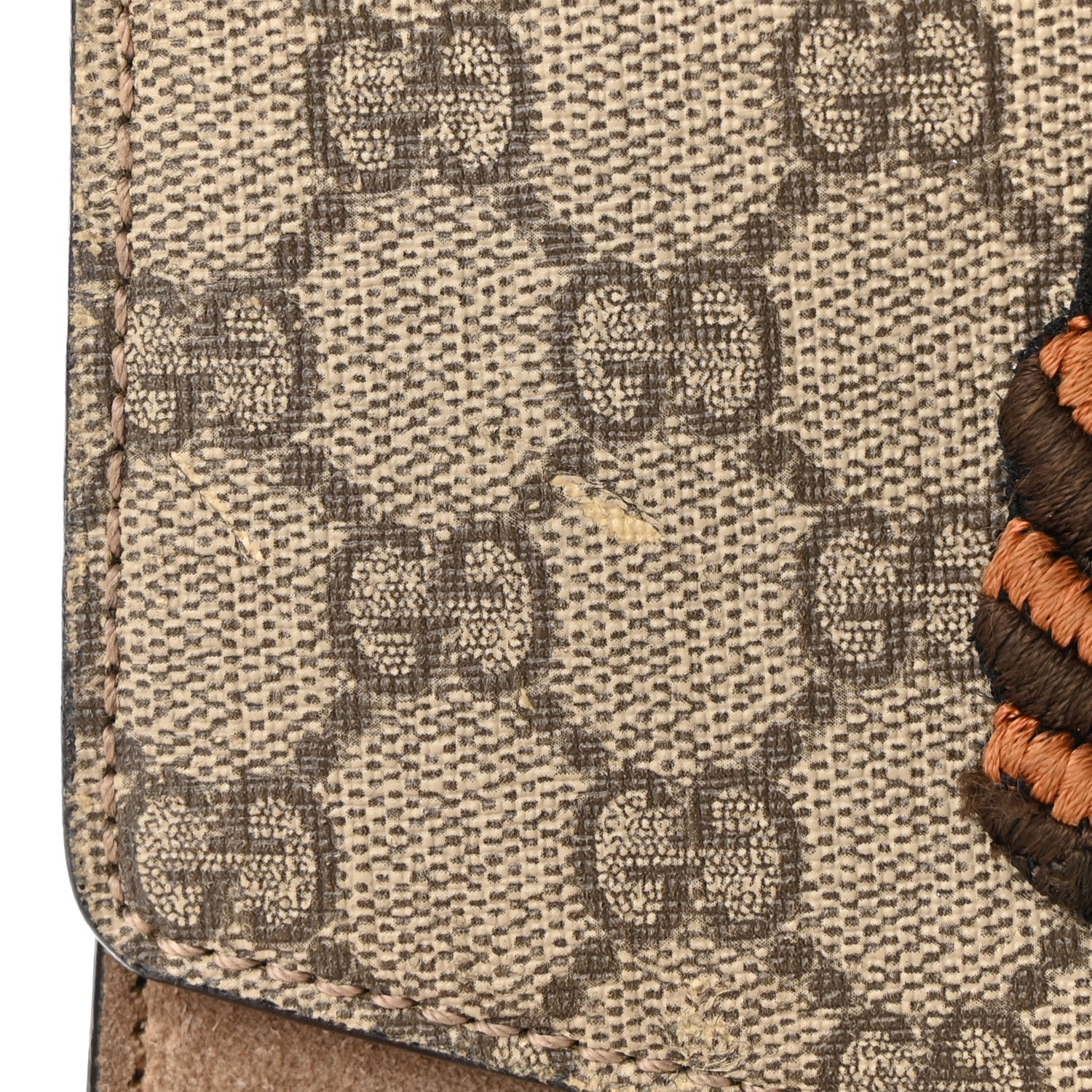 Gucci GG Supreme Monogram Bee Embroidered Medium Dionysus Shoulder Bag Taupe 11 of 14