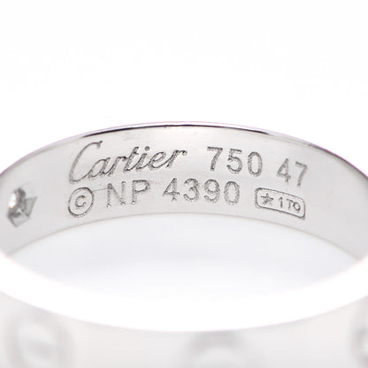 Cartier 18K White Gold Diamond 4mm LOVE Wedding Band Ring 47 4 4 of 5