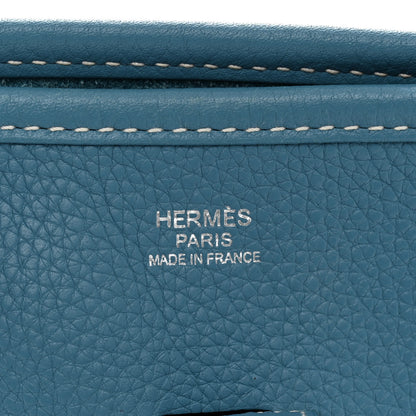 Hermes Taurillon Clemence Evelyne III PM Blue Jean 6 of 11