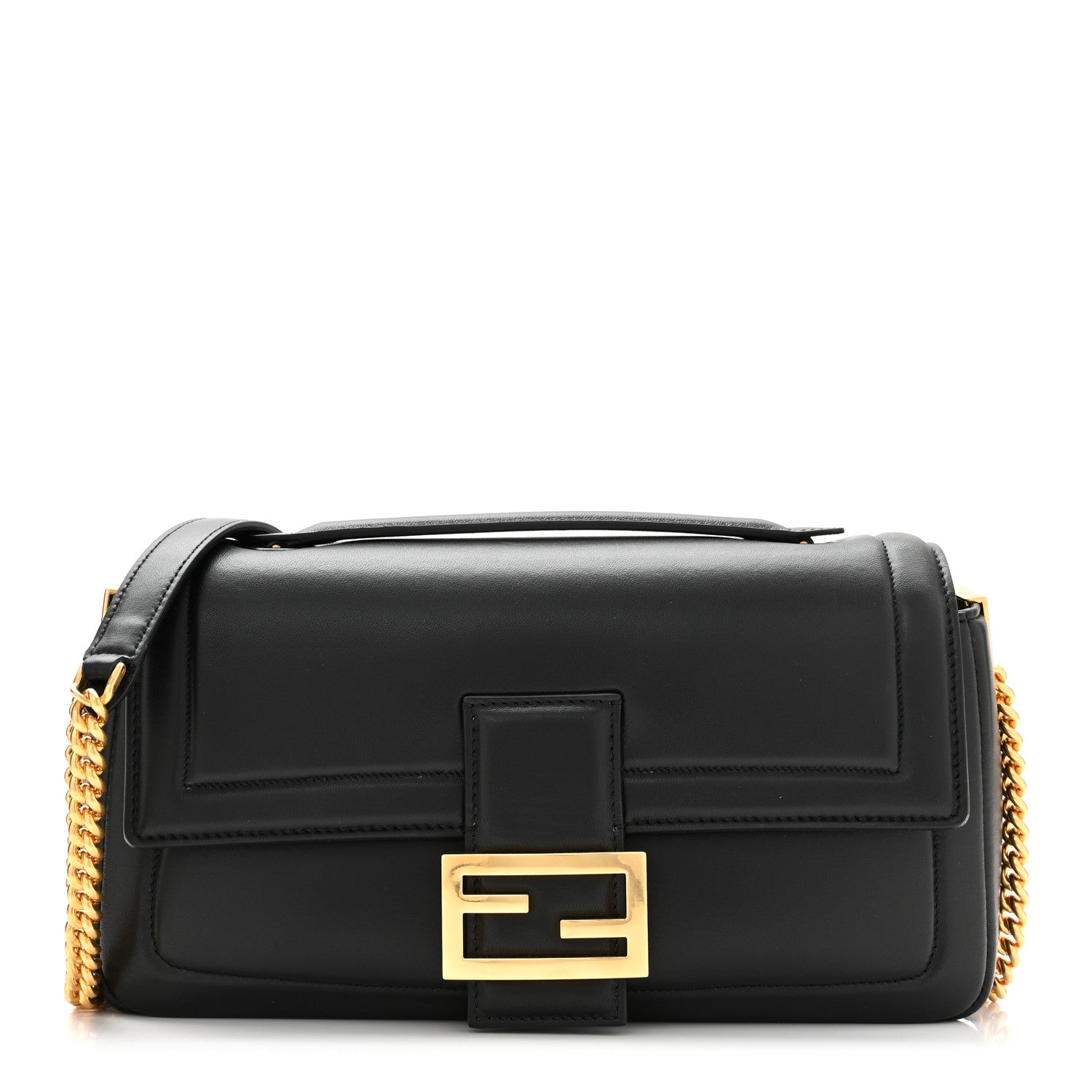 Fendi Nappa Apolo Chain Baguette Black 1 of 10