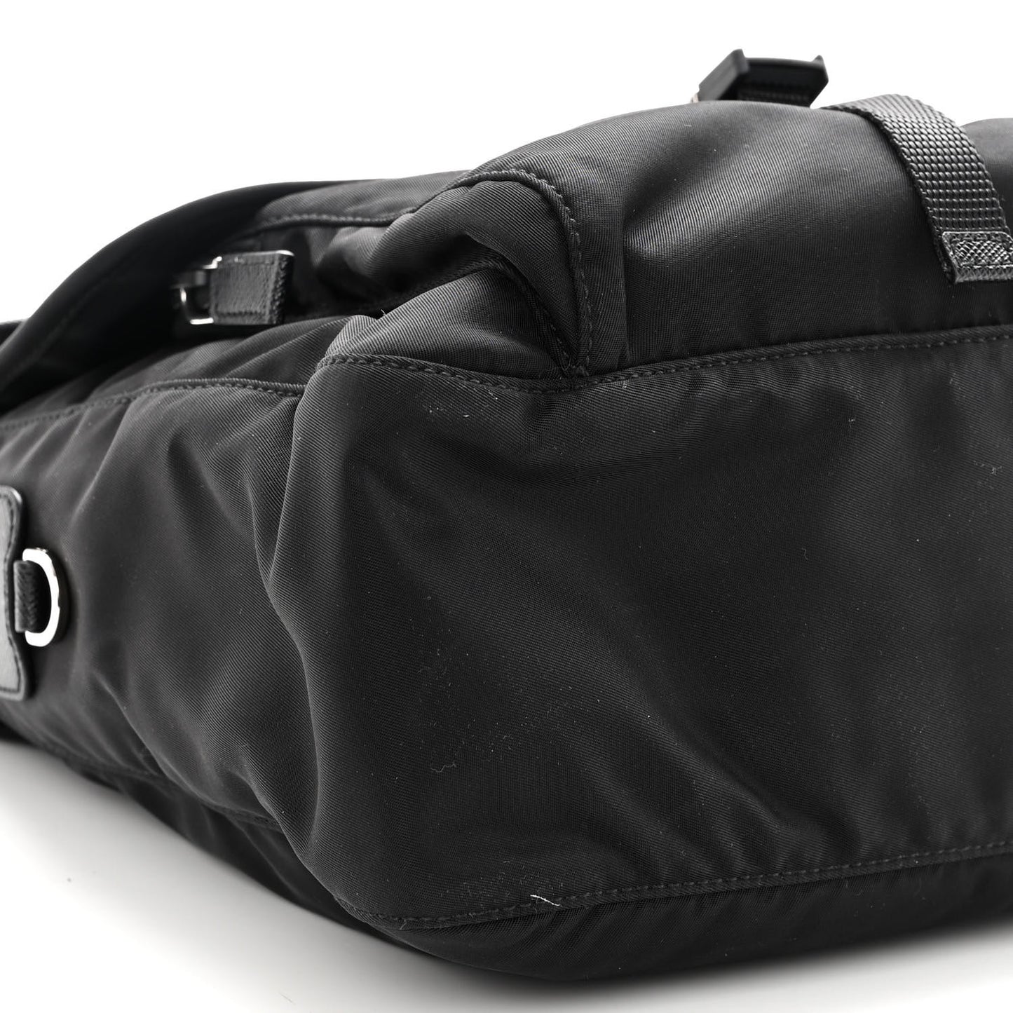 Tessuto Nylon Saffiano Small Vela Messenger Black