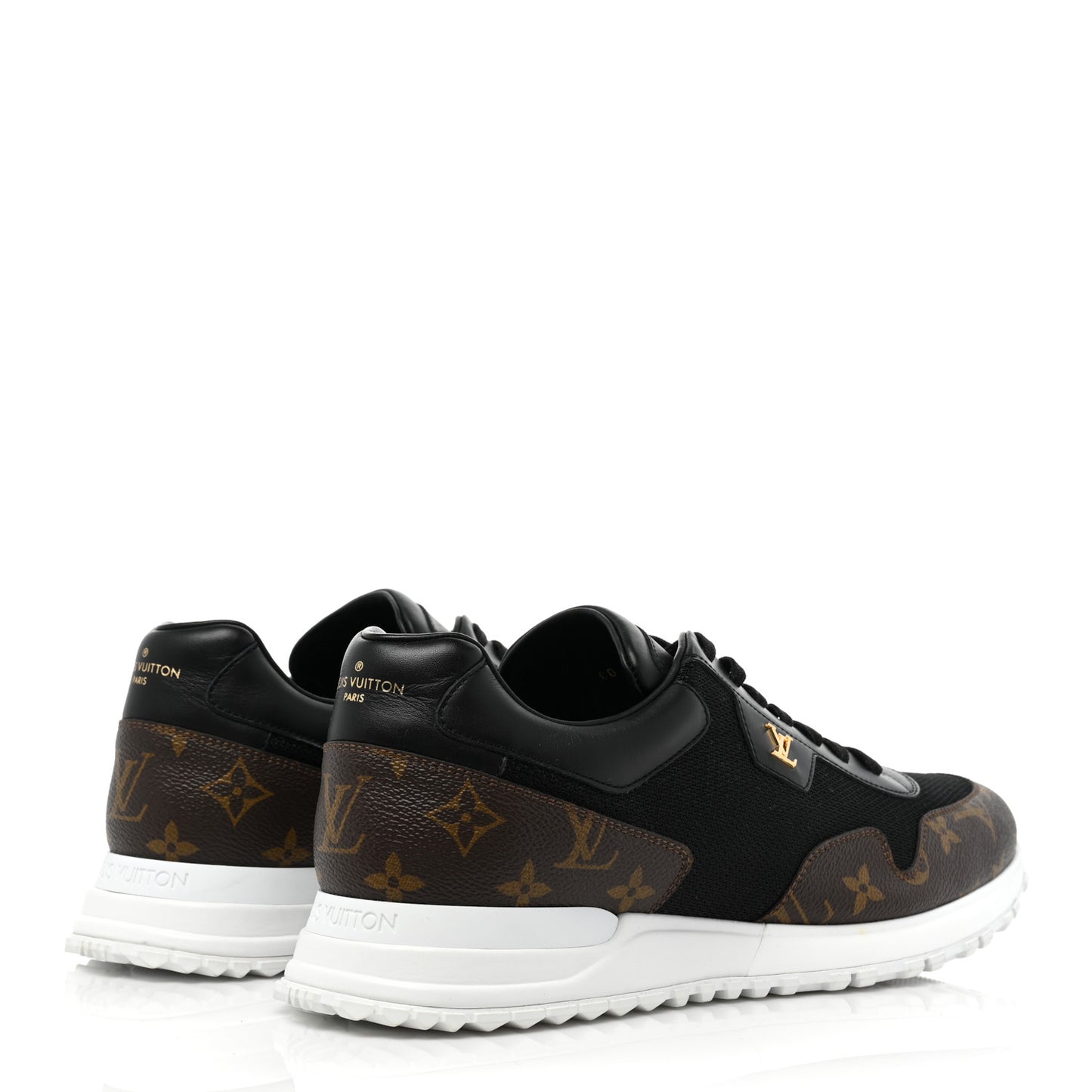 Monogram Mens Run Away Sneakers 10 Black