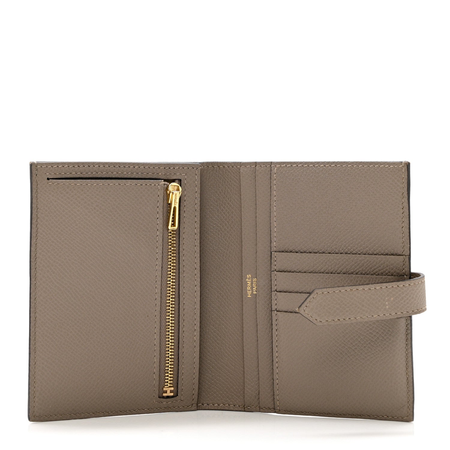 Hermes Epsom Bearn Compact Wallet Gris Asphalte 5 of 9