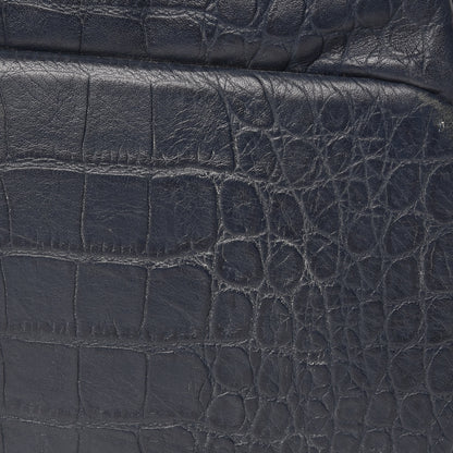 MCM Calfskin Crocodile Embossed Large Luxus Backpack Blue 18 of 24