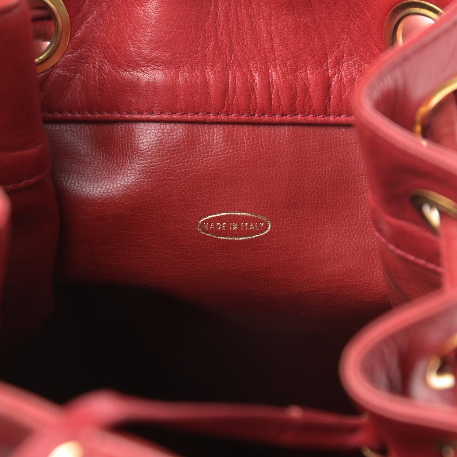 Chanel Lambskin CC Drawstring Backpack Red 8 of 18