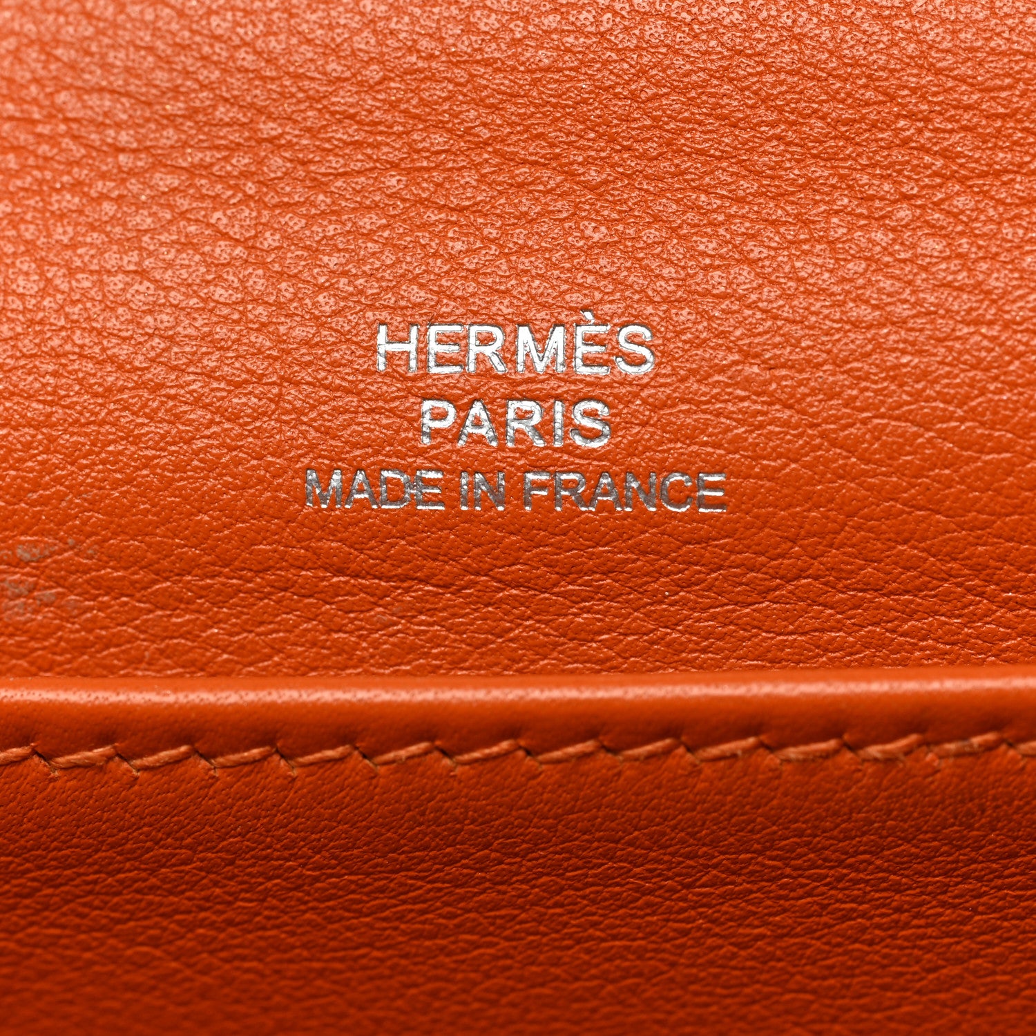Hermes Swift Kelly Pochette Clutch Orange 6 of 13