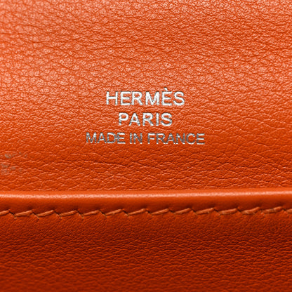 Hermes Swift Kelly Pochette Clutch Orange 6 of 13