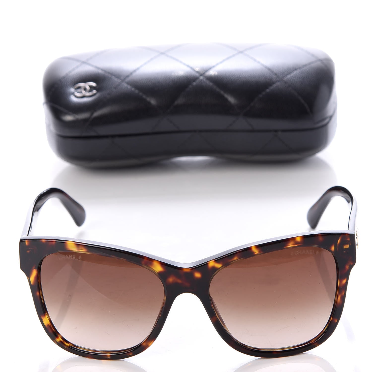 Chanel Acetate Runway Square Sunglasses 5380 Dark Tortoise 8 of 8
