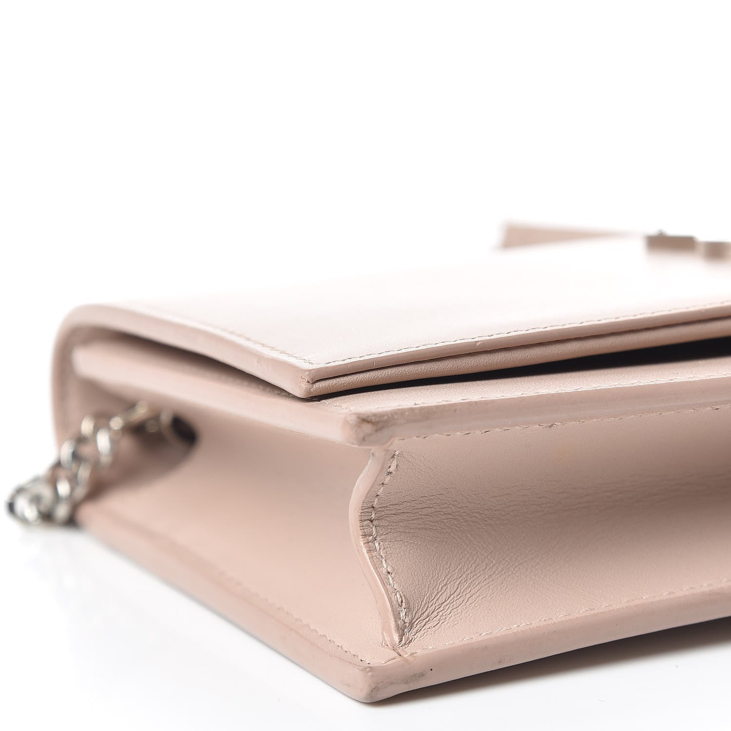 Saint Laurent Smooth Calfskin Classic Monogram Kate Tassel Chain Wallet Marble Pink 6 of 10