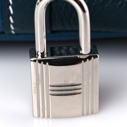 Hermes Taurillon Clemence Casaque Picotin Lock 18 PM Vert Bosphore Vert Cypress 10 of 12