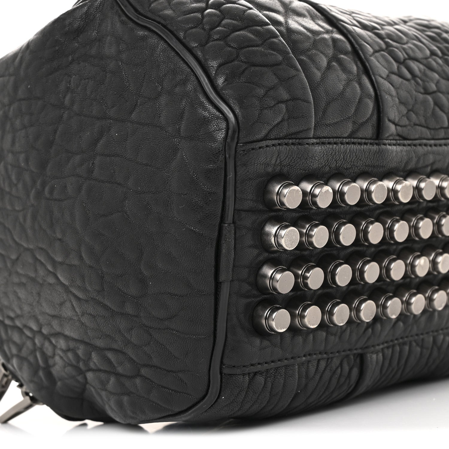 Alexander Wang Pebbled Lambskin Rocco Black Silver Hardware 9 of 12